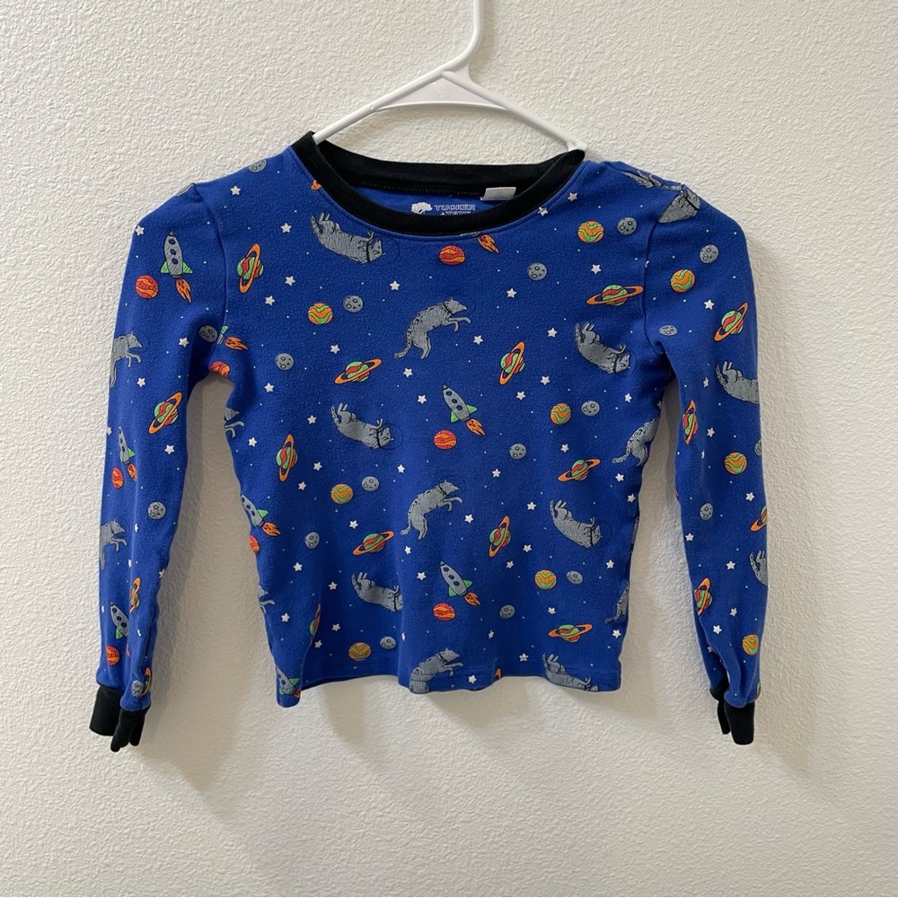 Tucker+ tate space shirt blue sz boys 8